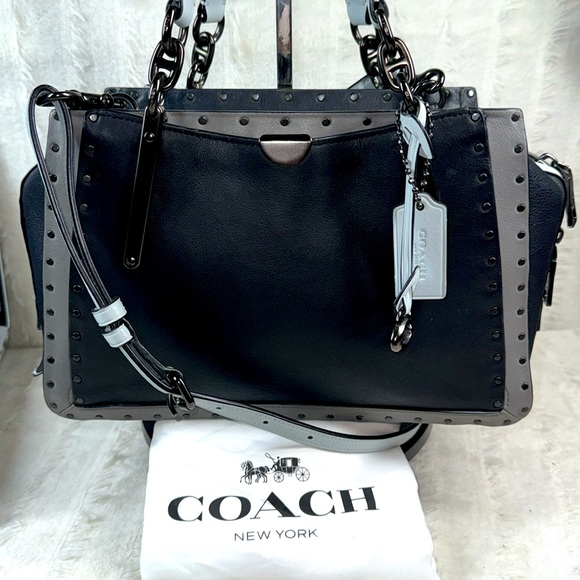 Coach Handbags - Coach Colorblock Dreamer With Rivets Satchel